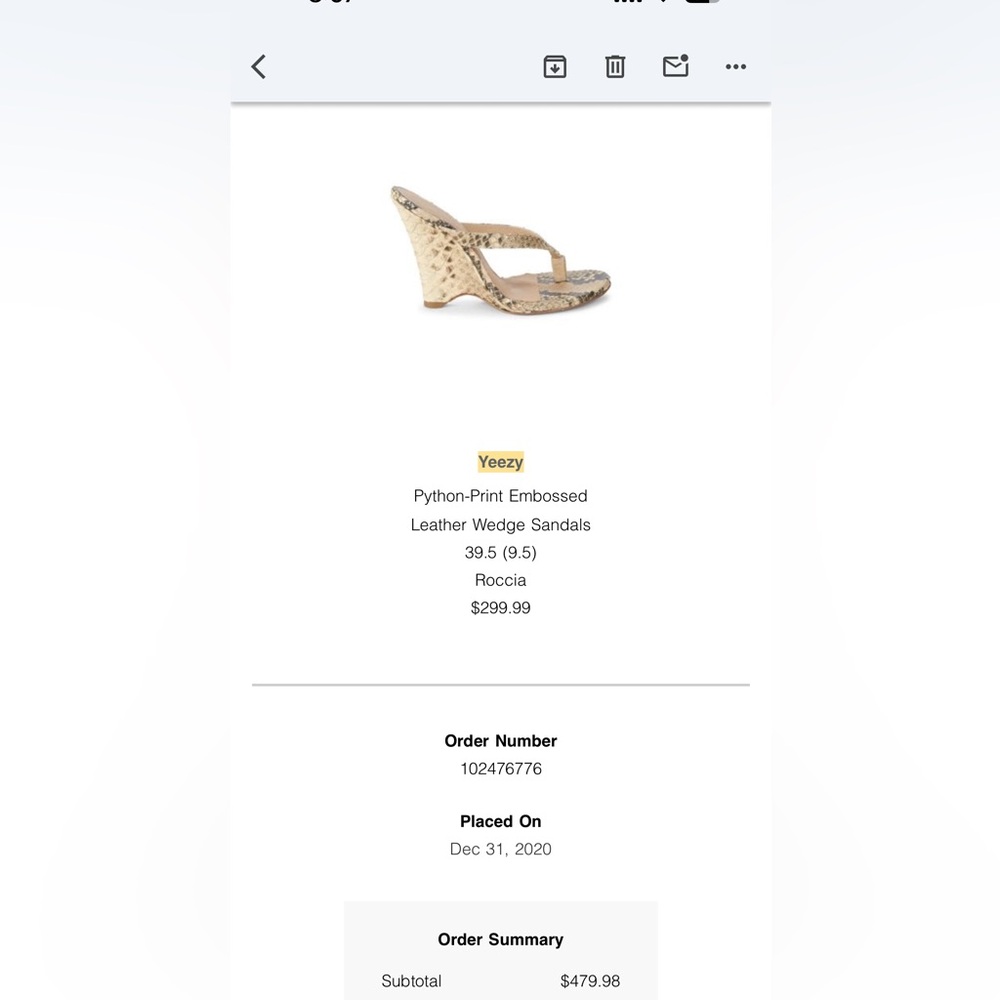Yeezy Python Wedge Sandal - Picture 6 of 7